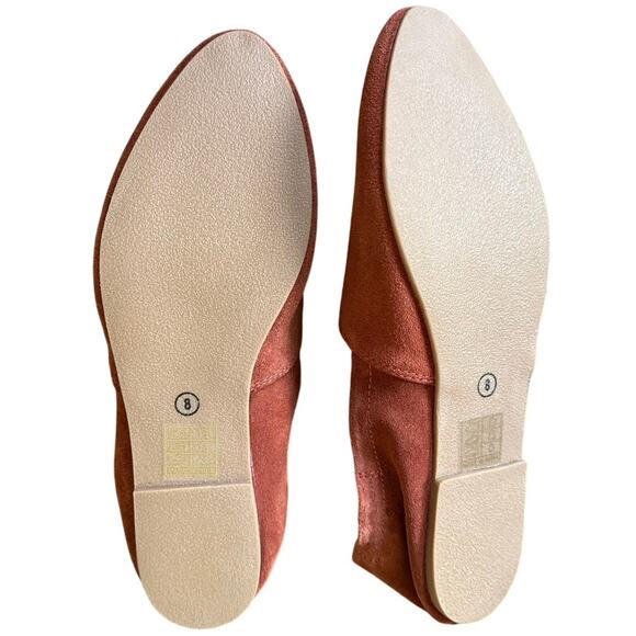 NWOT Sundance Bird of Flight Moroccan Embroidered Rust Red Suede Flats Size 8 - Picture 4 of 5